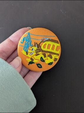 Limited Embroidered Ghibli Totoro Cat Bus Official Collectors Pin Out Of Print
